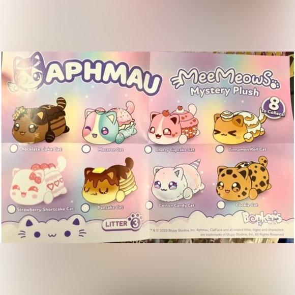 Aphmau Toys Aphmau Meemeows Plush Litter 3 Strawberry Shortcake Cat